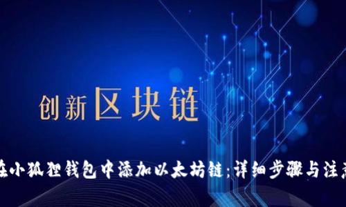 如何在小狐狸钱包中添加以太坊链：详细步骤与注意事项